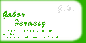 gabor hermesz business card